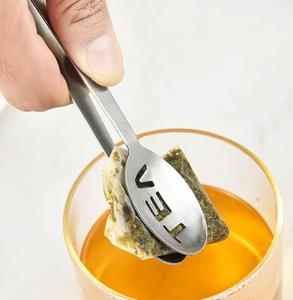 Stainless Steel Tea Bag Squeezer Tongs